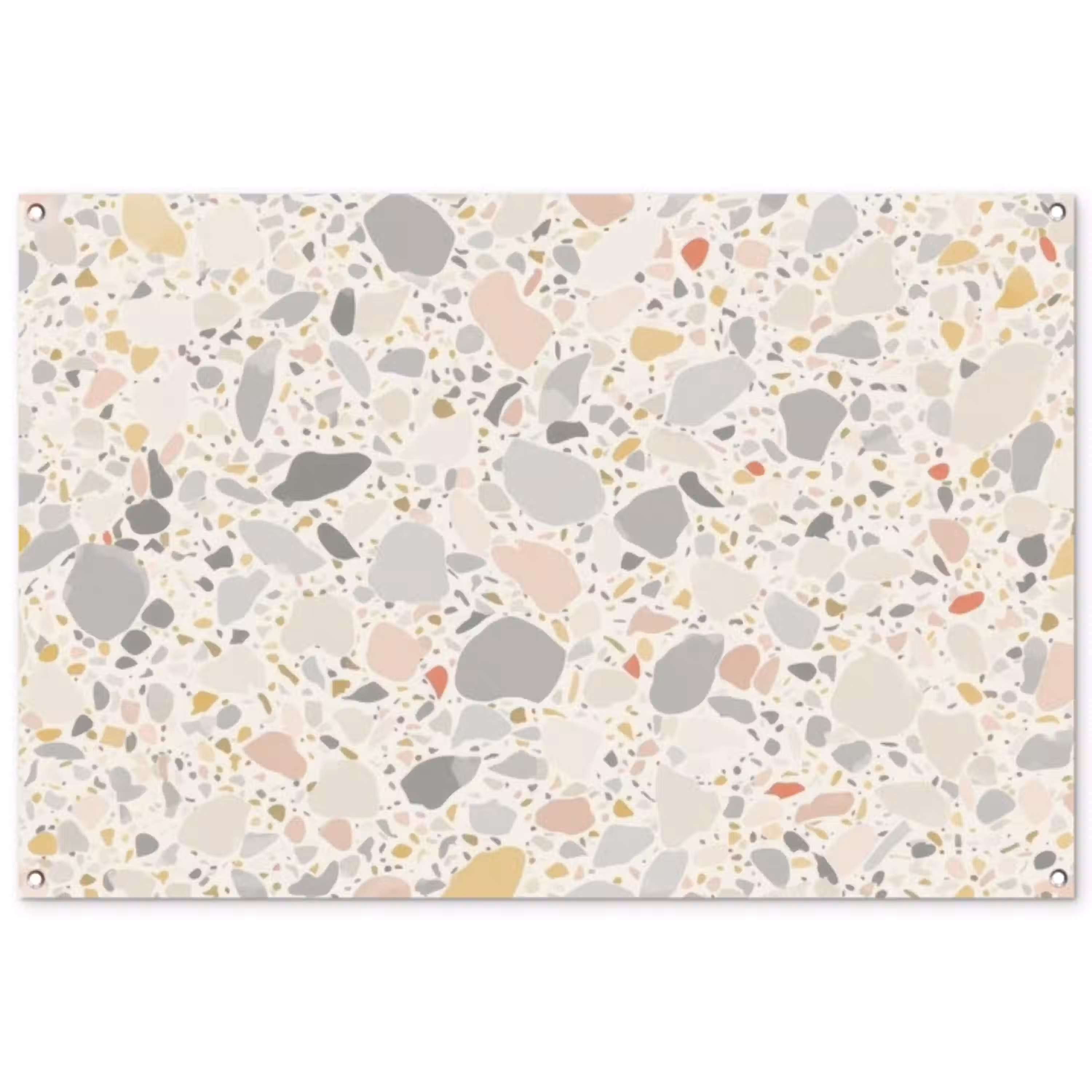 Patronen - Licht - Terrazzo - Decoratie tuinposter los doek groot -3d