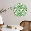 Bohemian - Bladeren - Bloemen - Tropisch Wandcirkel kunststof plaat 5mm dik klein -sfeer4