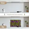 Neon - Paars - Dieren - Patroon keuken achterwand spatscherm klein 900 -voor_na_NL