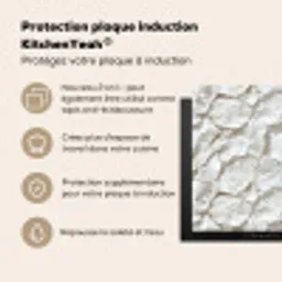 Structuur - Rots - Wit Inductie beschermer vinyl 3mm middel 274 -zzzzzzusp-haakje_FR