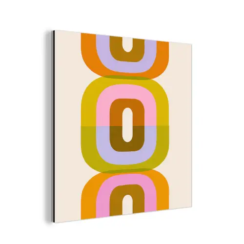 Stapel - Vormen - Geblokt - Oranje aluminium wit klein -3d