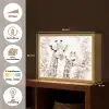 Giraffe - Bladeren - Bruin - Jungle - Kind Light Box met batterij (Wandlamp kind) middel -USP_websiteoverzichtNL
