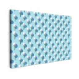 Golf - Ballen - Blauw Tuinposter op houten frame 2 cm dik klein 845 -3d
