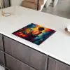 Wijn - Vrouw - Sfeervol - Kleurrijk Inductie beschermer vinyl 3mm middel -sfeer8