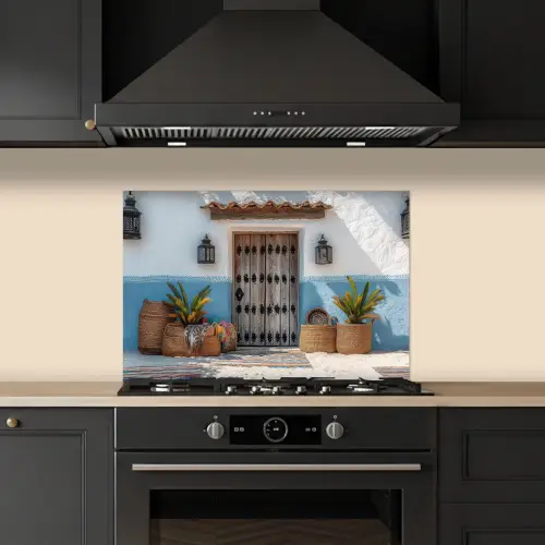 Deur - Manden - Planten keuken achterwand spatscherm klein -sfeer1