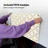 Patroon - Klassiek - Beige Inductie beschemer met haakjes klein 777 -ky-ophangen-nl