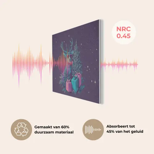 Rendier - Zonnebril - Neon - Kerstboom PET vilt klein -USP_NL