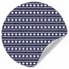 Schelp - Nautisch - Blauw - Wit Wandcirkel behangsticker klein 186 -3d