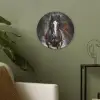 Paard - Dieren - Zwart - Luxe - Modern Akoestische PET Vilt - Rond klein -sfeer2