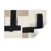 Zwart - Abstract - Japandi Muursticker klein -3d