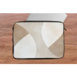 Bruin - Japandi - Abstract laptophoes neopreen klein -tafel