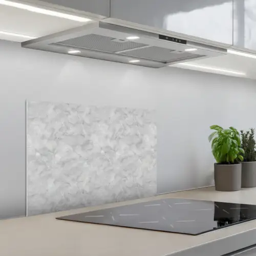 Grijs - Marmer - Mat keuken achterwand spatscherm klein 900 -3d_schuin