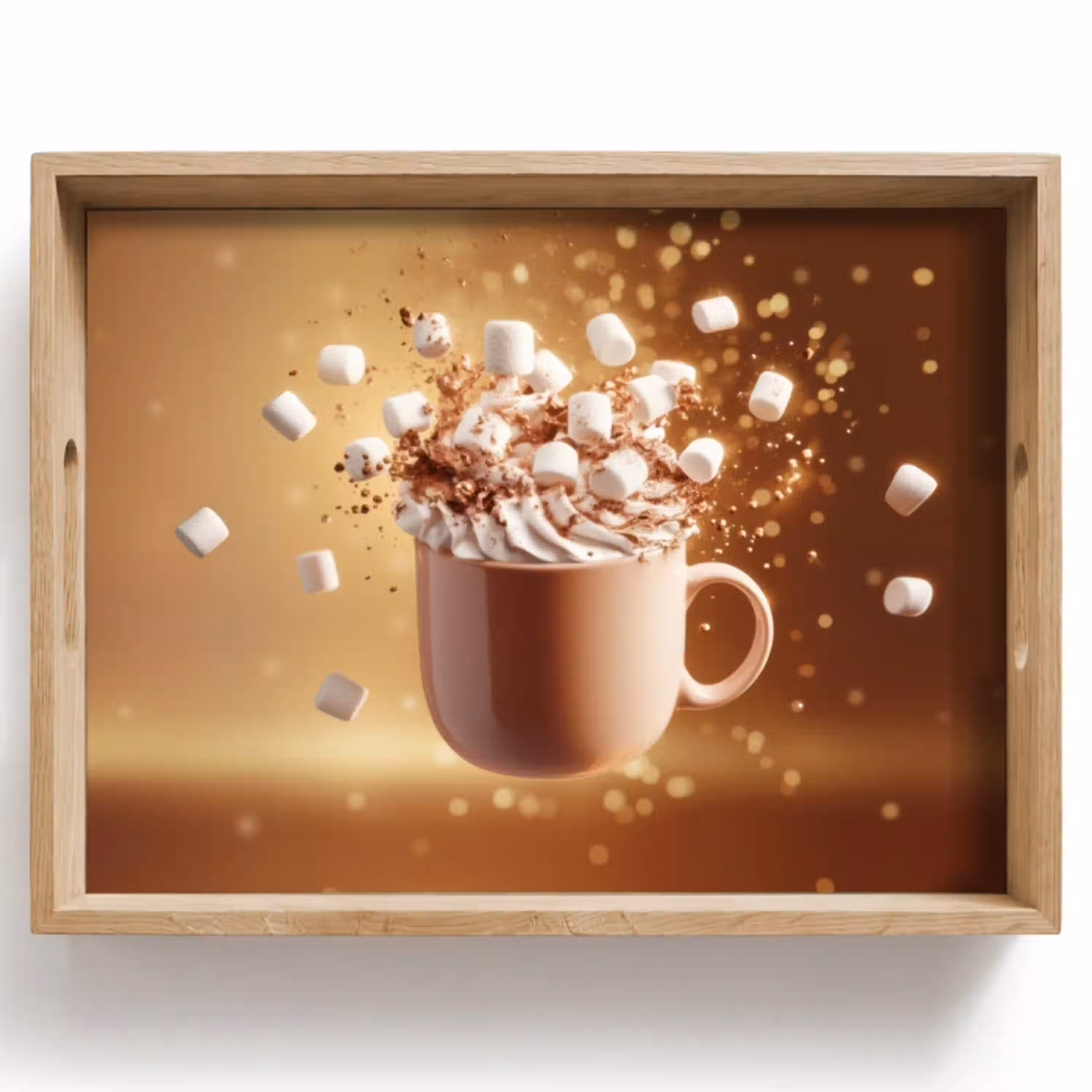 Chocomelk - Drinken - Warm - Bruin Dienblad Rechthoek middel -z3d_shopping