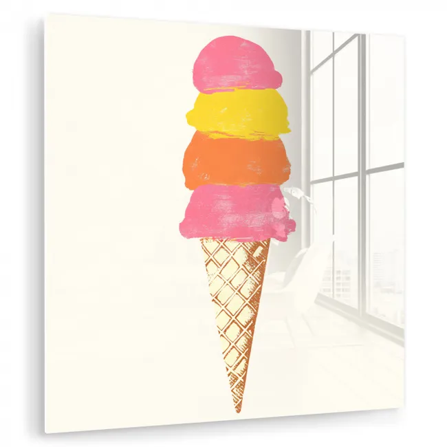 Schepijs - Hoorntje - Illustratie - Minimalistisch plexiglas 5mm klein -zzzproduct_nieuw