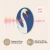 Zwaan - Wit - Snavel - Illustratie Akoestische PET Vilt - Rond klein -USP_FR