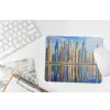 Skyline - Wolkenkrabbers - Water - Blauw muismat rubber klein -witbureau