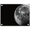 Close-up - Maan - Wit - Textuur tuinposter los doek klein -3d