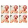 Vrouw - Douche - Roze onderzetter kurk middel -3d