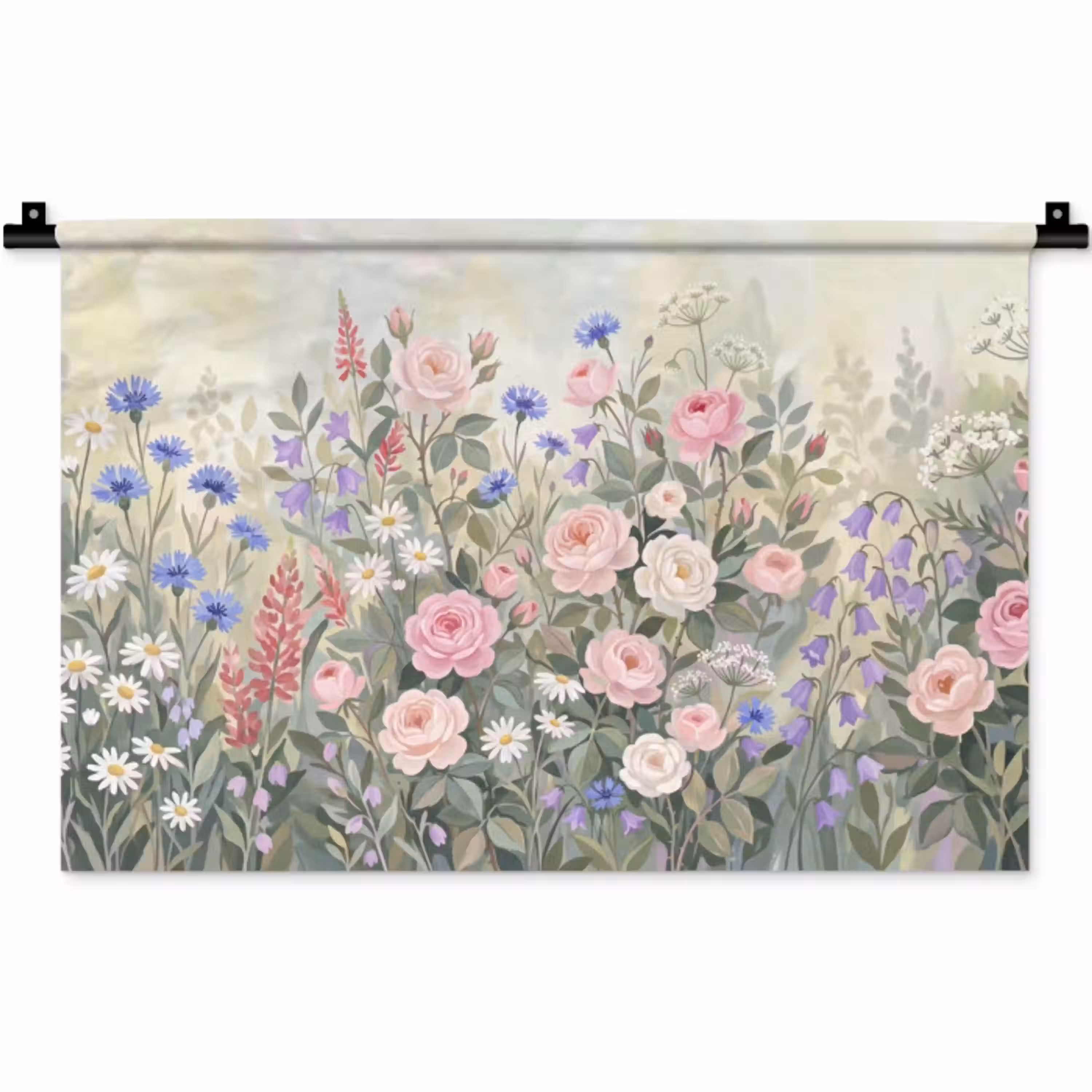 Bloemen - Tuin - Natuur - Kleurrijk Wandkleed katoen klein -zz3d