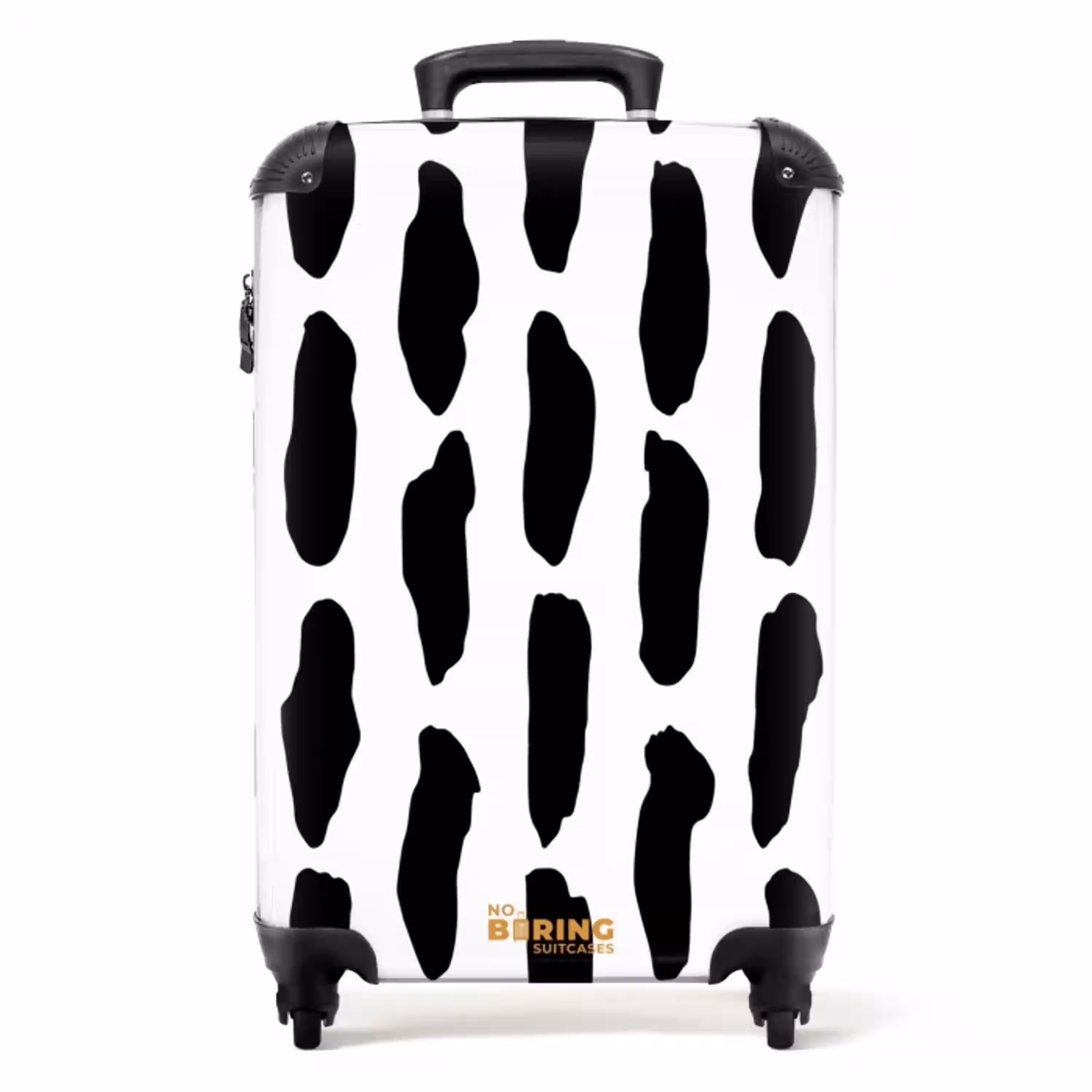 Zwarte vormen op een witte achtergrond NBS - Handbagage koffer - Volwassenen Unisex middel -productfoto_recht