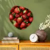 Aardbei - Fruit - Rood Wandcirkel Organisch Forex 3mm klein -sfeer2