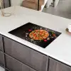 Pizza - Groente - Kruiden - Keuken - Industrieel Inductie beschermer vinyl 3mm klein -sfeer8