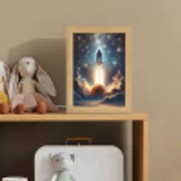 Ruimtevaart - Raket - Space - Sterren Light Box met kabel klein -sfeer2_kind