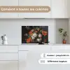 Stilleven met bloemen en een horloge - Schilderij van Abraham Mignon keuken achterwand spatscherm klein -sfeer4_FR