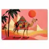 Kameel - Pyramides - Rode zon Placemat vinyl groot -zzsfeer1_Kitchenyeah-website
