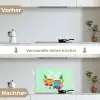 Thee - Illustratie - Kopjes - Bloemen keuken achterwand spatscherm klein -voor_na_DE