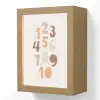 Getallen - Educatief - Leren tellen - Cijfers oefenen voor kinderen - Pastel kleuren Light Box met kabel (Wandlamp kind) klein -3d