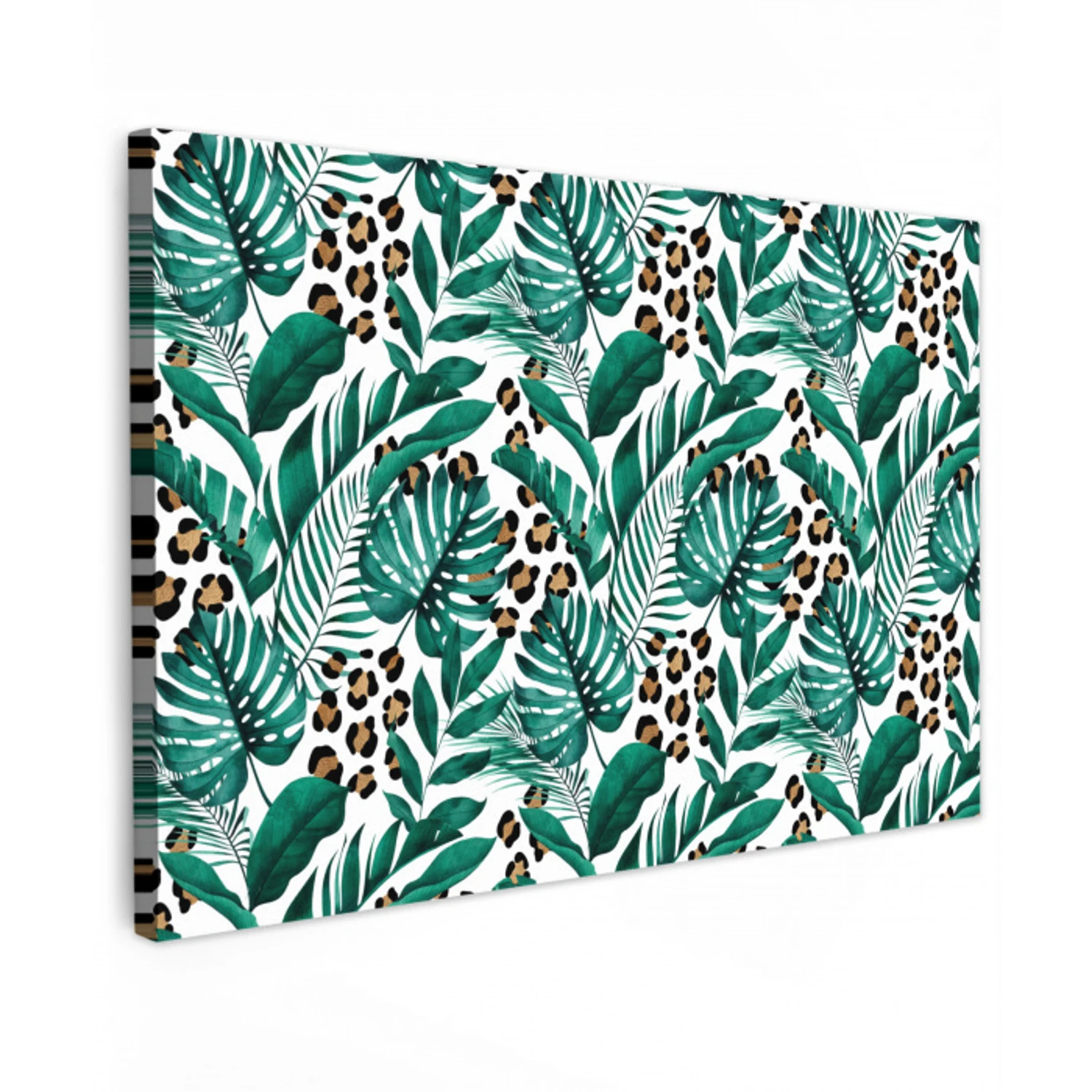 Dierenprint - Panter - Bladeren - Tropisch - Jungle canvas 2cm klein -z3d