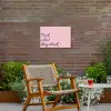 Fuck what they think - Roze - Minimalistisch Tuinposter op houten frame 2 cm dik klein -sfeer3