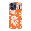 Bloemen - Oranje - Beige - Roze - Abstract Telefoonhoesje iPhone 17 Pro klein -3d