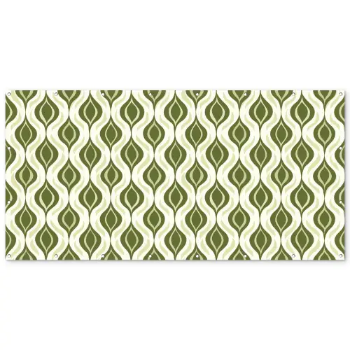 Patroon - Retro - Groen Balkonbeschermer Duitsland klein 596 -zz_3d