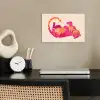 Tijger - Roze - Oranje poster papier klein -sfeer1