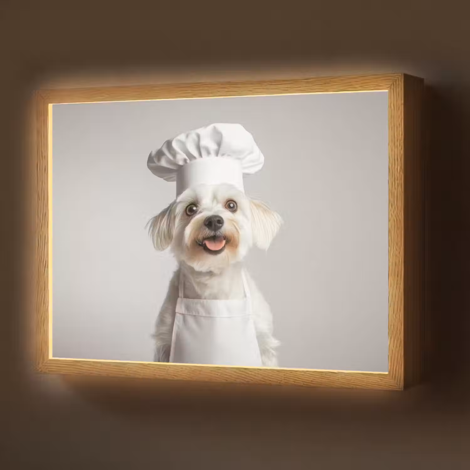 Lightbox - Wandlamp - Hond - Wit - Kok