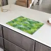 Mosgroen - Bladeren - Overlapping Inductie beschermer vinyl 3mm klein 276 -sfeer8
