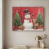 Feestvreugde - Winterbos - Kleurrijk Textielframe zwart klein -sfeer2