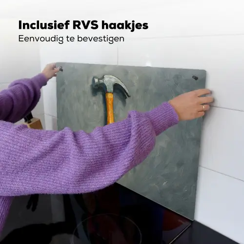 Hamer - Schilderij - Gereedschap Inductie beschemer met haakjes klein -ky-ophangen-nl