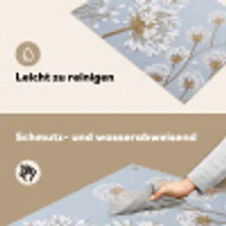 Illustratie - Bloemen - Blauw Inductie beschemer met haakjes klein -ky-schoon-de