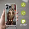 Geschilderd - Abstract - Uil - Bruin Hoesje iPhone 16 Pro Max met koord klein -sfeer2_NL