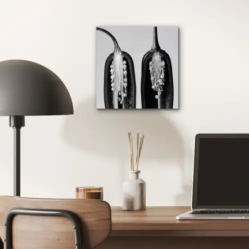 Pepers - Zwart - Wit - Zaadlijsten aluminium wit klein -sfeer5