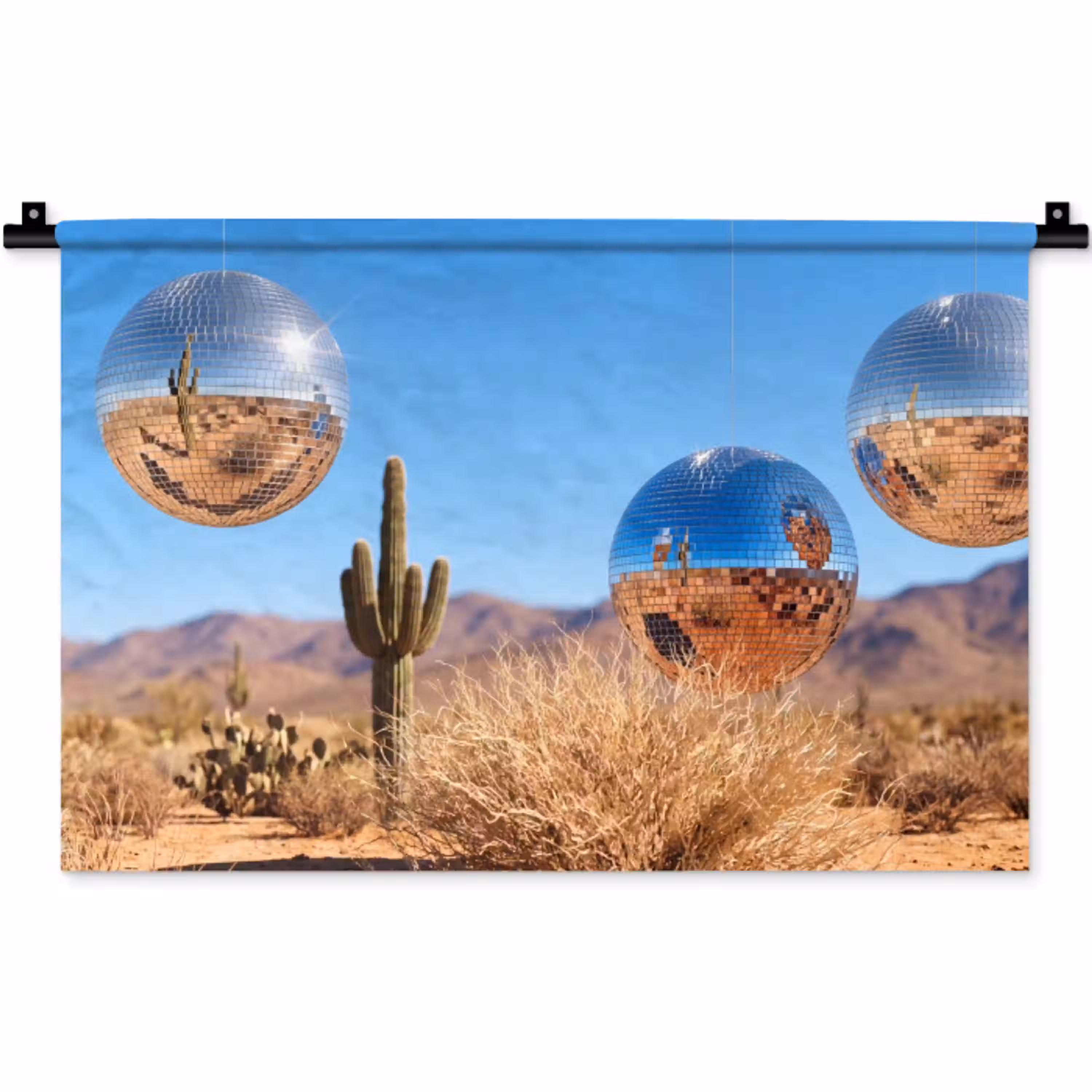 Woestijn - Spiegelbal - Kunst Wandkleed katoen klein -zz3d