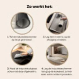 Lijnen - Waaier - Beige Inductie beschermer vinyl 3mm middel 274 -sfeer9
