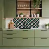 Groen - Roze - Retro - Sterren keuken achterwand 2 middel 871 -sfeer3