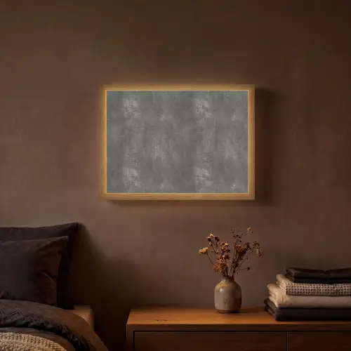Donkergrijs - Ruw - Beton Light Box met batterij (Wandlamp) middel 907 -sfeer4