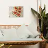 Mozaïek - Watermeloen - Rood - Pitten tuinposter los doek klein -sfeer7