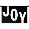Kerstmis - Quotes - Joy - Zwart - Feest Wandkleed katoen klein -zz3d