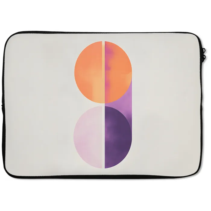 Cirkels - Abstract - Paars laptophoes neopreen klein -zkaufland3dotto